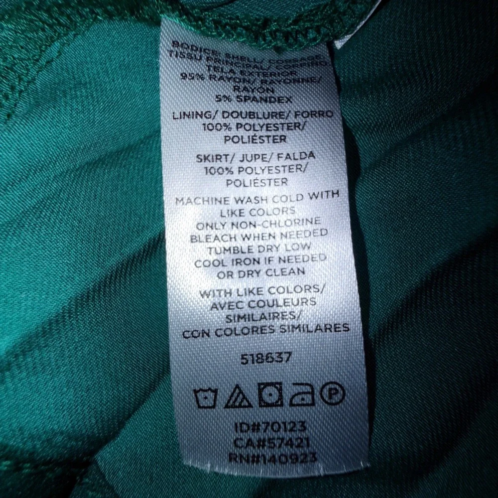 LOFT Pleated Midi Dress‎ Women 0 Petite Green Excellent Short Sleeve Scoop Back